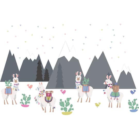 WallPops Laid Back Llamas Wall Art Kit